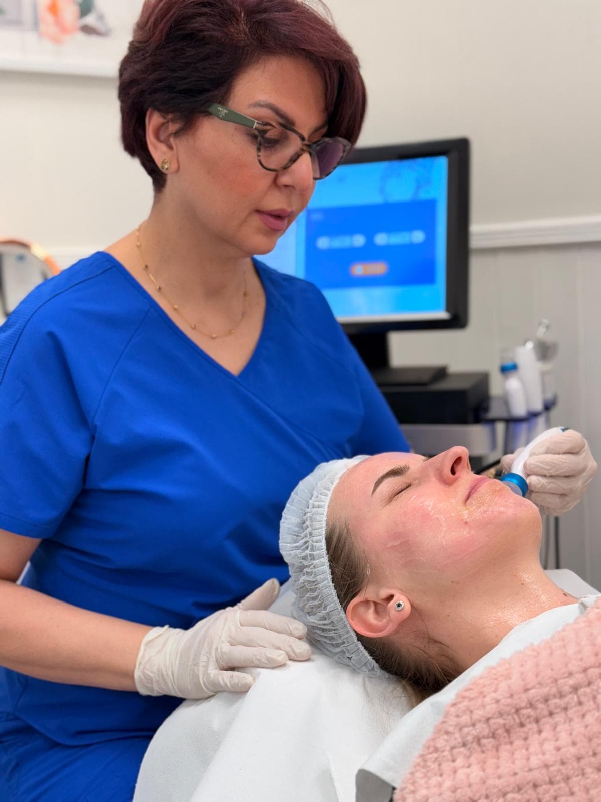 Facial profile showcasing natural skin texture and contours