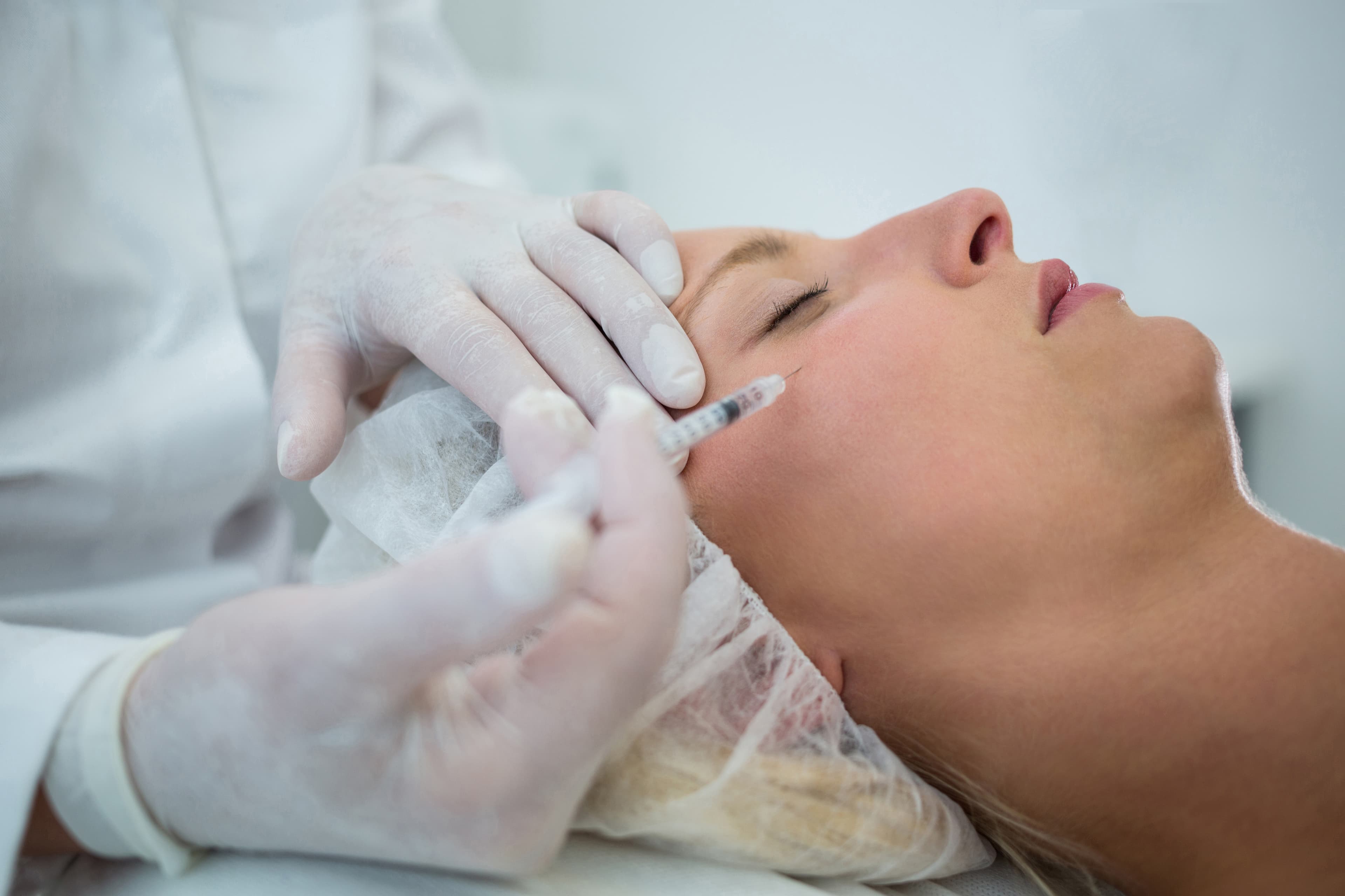 Facial profile showcasing natural skin texture and contours